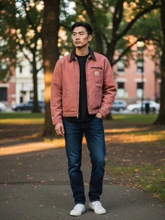 Carhartt Detroit Jacket Women’s XL Vintage Y2K Rose Salmon Pink WJ097 VRS - Picture 2 of 14